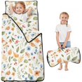 thumbnail image 1 of Pioneer Flower Floral Print Pattern Toddler Nap Mat for Teens Preschool Daycare, Teens Sleeping Mat Bag, Toddler Sleeping Bag with Pillow, 1 of 6