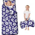 thumbnail image 1 of Pioneer Flower Floral Print Pattern Toddler Nap Mat for Teens Preschool Daycare, Teens Sleeping Mat Bag, Toddler Sleeping Bag with Pillow, 1 of 6