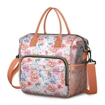 Pioneer Flower Floral Print Pattern Womens Lunch Box for Work,Insulated Large Lunch Bag for Tween and Teen,Loncheras Para Mujer,Leakproof Adult Lunch Bag for Work,Beach,Travel,Picnic,Camping
