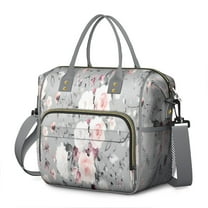 Pioneer Flower Floral Print Pattern Womens Lunch Box for Work,Insulated Large Lunch Bag for Tween and Teen,Loncheras Para Mujer,Leakproof Adult Lunch Bag for Work,Beach,Travel,Picnic,Camping