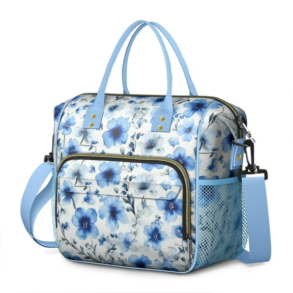 Pioneer Flower Floral Print Pattern Womens Lunch Box for Work,Insulated Large Lunch Bag for Tween and Teen,Loncheras Para Mujer,Leakproof Adult Lunch Bag for Work,Beach,Travel,Picnic,Camping
