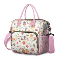 Pioneer Flower Floral Print Pattern Womens Lunch Box for Work,Insulated Large Lunch Bag for Tween and Teen,Loncheras Para Mujer,Leakproof Adult Lunch Bag for Work,Beach,Travel,Picnic,Camping