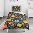 thumbnail image 1 of Pioneer Flower Pattern Duvet Cover and Pillowcase Set for Single Bedding, Bedroom Accessories for Kids Teens, 1 of 5