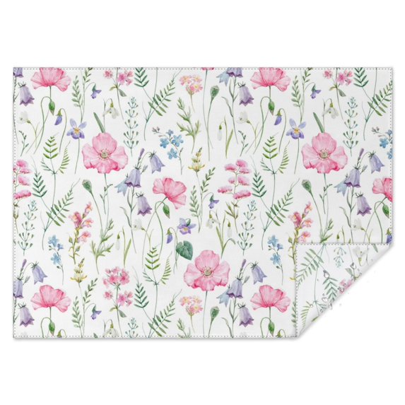 Pioneer Flower Rectangle Tablecloth 60"x84",Waterproof Polyester Rectangle Table Cloth, Wipeable Spillproof Polyester Tablecloth for Dining, Camping, Indoor and Outdoor