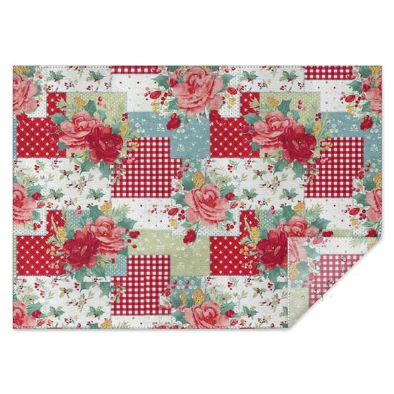 Pioneer Flower Rectangle Tablecloth 60"x84",Waterproof Polyester Rectangle Table Cloth, Wipeable Spillproof Polyester Tablecloth for Dining, Camping, Indoor and Outdoor