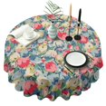 thumbnail image 1 of Pioneer Flower Round Tablecloth 60" X 60",Wrinkle Wipeable Table Cloth for Kitchen Dining Room Picnic Patio Party, 1 of 6