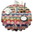 thumbnail image 1 of Pioneer Flower Round Tablecloth 60" X 60",Wrinkle Wipeable Table Cloth for Kitchen Dining Room Picnic Patio Party, 1 of 6
