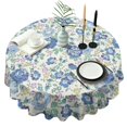 thumbnail image 1 of Pioneer Flower Round Tablecloth 60" X 60",Wrinkle Wipeable Table Cloth for Kitchen Dining Room Picnic Patio Party, 1 of 6