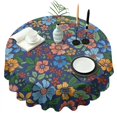thumbnail image 1 of Pioneer Flower Round Tablecloth 60" X 60",Wrinkle Wipeable Table Cloth for Kitchen Dining Room Picnic Patio Party, 1 of 6