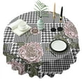 thumbnail image 1 of Pioneer Flower Round Tablecloth 60" X 60",Wrinkle Wipeable Table Cloth for Kitchen Dining Room Picnic Patio Party, 1 of 6