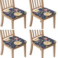 thumbnail image 1 of Pioneer Flower Seat Covers for Dining Room Chairs Set Of 4,Stretch Printed Washable Chair Seat Cover with Elastic Ties and Button,Removable Waterproof Couch Cushion Covers, 1 of 6