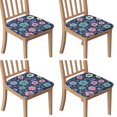 thumbnail image 1 of Pioneer Flower Seat Covers for Dining Room Chairs Set Of 4,Stretch Printed Washable Chair Seat Cover with Elastic Ties and Button,Removable Waterproof Couch Cushion Covers, 1 of 6