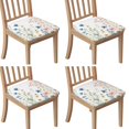 thumbnail image 1 of Pioneer Flower Seat Covers for Dining Room Chairs Set Of 4,Stretch Printed Washable Chair Seat Cover with Elastic Ties and Button,Removable Waterproof Couch Cushion Covers, 1 of 6