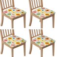 thumbnail image 1 of Pioneer Flower Seat Covers for Dining Room Chairs Set Of 4,Stretch Printed Washable Chair Seat Cover with Elastic Ties and Button,Removable Waterproof Couch Cushion Covers, 1 of 6
