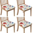 thumbnail image 1 of Pioneer Flower Seat Covers for Dining Room Chairs Set Of 4,Stretch Printed Washable Chair Seat Cover with Elastic Ties and Button,Removable Waterproof Couch Cushion Covers, 1 of 6