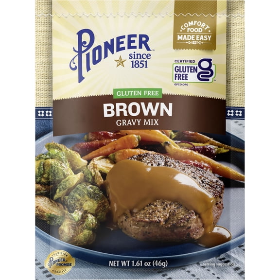Pioneer Gluten Free Brown Gravy Mix 1.61 oz. Packet