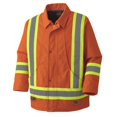 thumbnail image 1 of Pioneer Hi Vis Heavy Duty Quilted Cotton Duck Safety Jacket - Reflective Tape - Orange, 1 of 6