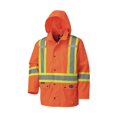 thumbnail image 1 of Pioneer Hi Vis Waterproof Safety Jacket for Men - High Visibility Rain Gear for Work - Reflective Tape - Class 2 - Orange, 1 of 8
