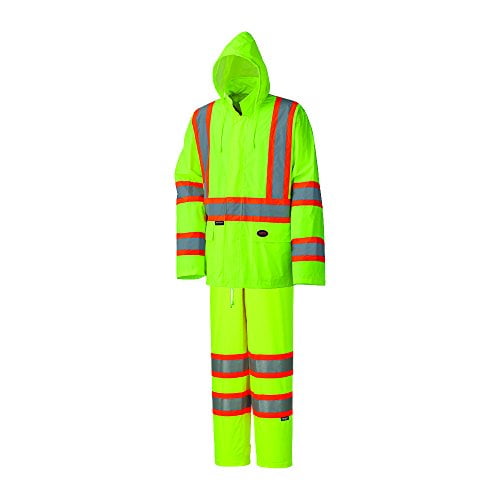 Motorcycle Pants Pioneer Hi-Vis Rain Suit Waterproof Jacket Bib