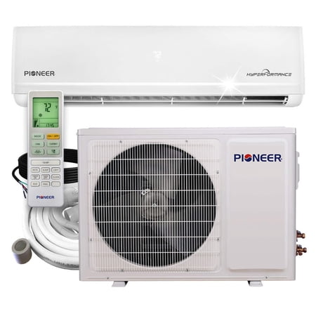 Pioneer® Hyperformance™ 12,000 BTU 23.5 SEER2 Ductless Mini Split Inverter++ Wi-Fi Enabled Air Conditioner Hyper Heat Pump Full Set 230V