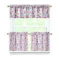 thumbnail image 1 of Pioneer Kitchen Curtains and Valance Set 24 Inch Tier Cherry Blossoming Sakura Cosplay Curtains Small Drapes for Cafe Living Room Bathroom Farmhouse 3 Pieces Set Rod Pocket, 1 of 6