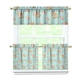 thumbnail image 1 of Pioneer Kitchen Curtains and Valance Set 24 Inch Tier Small Roses Curtains Small Drapes for Cafe Living Room Bathroom Farmhouse 3 Pieces Set Rod Pocket, 1 of 6
