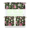 thumbnail image 1 of Pioneer Kitchen Curtains and Valance Set 24 Inch Tier Vintage Floral Rose Curtains Small Drapes for Cafe Living Room Bathroom Farmhouse 3 Pieces Set Rod Pocket, 1 of 6