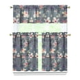 thumbnail image 1 of Pioneer Kitchen Curtains and Valance Set 36 Inch Tier Art Watercolor Flower 3 Pieces Set Dining Room Small Curtain Drapes Cafe Curtains Valance for Home Decor Rod Pocket, 1 of 6