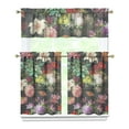 thumbnail image 1 of Pioneer Kitchen Curtains and Valance Set 36 Inch Tier Best Floral Poster 3 Pieces Set Dining Room Small Curtain Drapes Cafe Curtains Valance for Home Decor Rod Pocket, 1 of 6