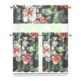 thumbnail image 1 of Pioneer Kitchen Curtains and Valance Set 36 Inch Tier Floral Print 3 Pieces Set Dining Room Small Curtain Drapes Cafe Curtains Valance for Home Decor Rod Pocket, 1 of 6