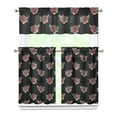 thumbnail image 1 of Pioneer Kitchen Curtains and Valance Set 36 Inch Tier Red Rose Floral 3 Pieces Set Dining Room Small Curtain Drapes Cafe Curtains Valance for Home Decor Rod Pocket, 1 of 6