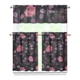thumbnail image 1 of Pioneer Kitchen Curtains and Valance Set 36 Inch Tier Work Hard So I Can Have a Better Life 3 Pieces Set Dining Room Small Curtain Drapes Cafe Curtains Valance for Home Decor Rod Pocket, 1 of 6