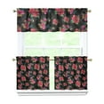thumbnail image 1 of Pioneer Kitchen Curtains and Valance Set 24 Inch Tier Curtains Small Drapes for Cafe Living Room Bathroom Farmhouse 3 Pieces Set Rod Pocket, 1 of 6