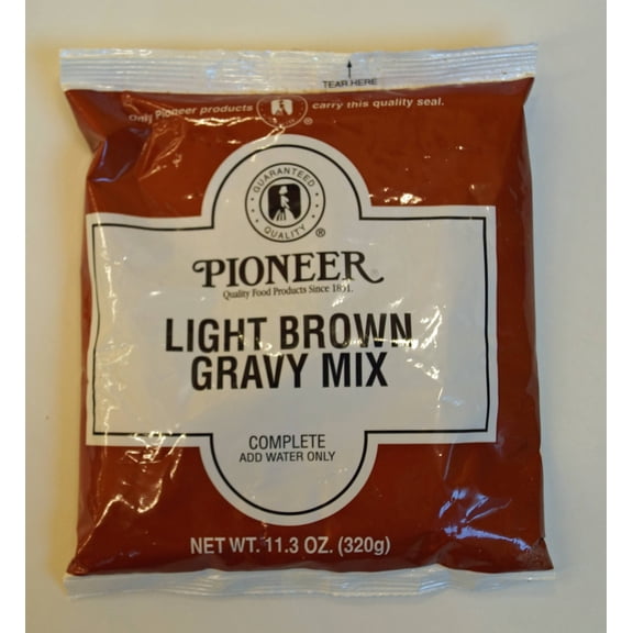 Pioneer Light Brown Gravy Mix, 11.3 Ounce -- 6 per case.
