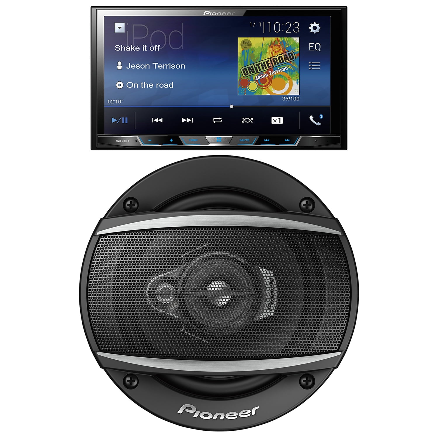 Pioneer MVH300EX 7" DoubleDin inDash Digital Media and A/V Receiver
