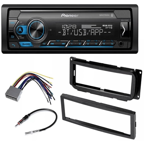 Pioneer MVH-S322BT Car Stereo Single Din Kit Fit 2002-2004 Dodge Dakota