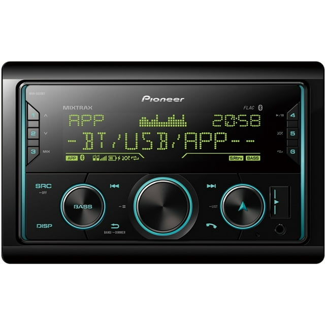 Pioneer MVH-S620BS Double-DIN In-Dash Digital Media Receiver with Bluetooth and SiriusXM Ready
