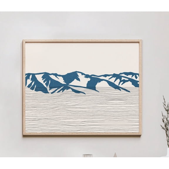 Pioneer Mountains Art Print Sun Valley Idaho Pioneer Mountains Outline Silhouette Wall Art Travel Poster