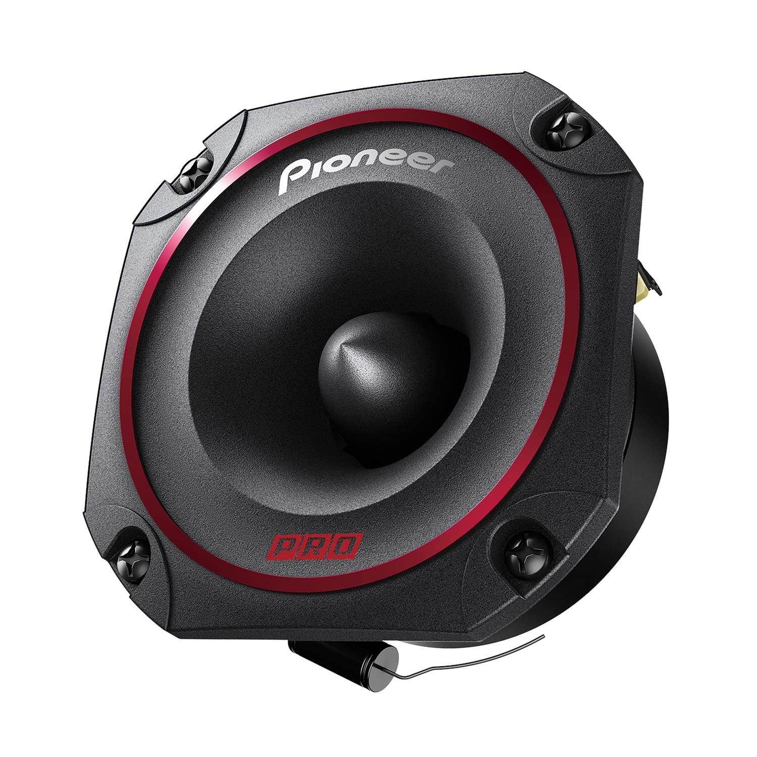 Pioneer P.R.O. Series TS-B351PRO 3.5in. 300-Watt Bullet Car Speaker Tweeters, Black and Red, 2 Count