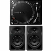 Pioneer PLX-500 High-torque Direct Drive Turntable black & DM-40D-BT 4 Desktop Monitor System black