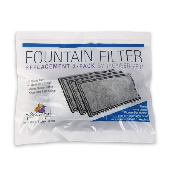 Pioneer Fountain Filters for Plastic Raindrop and Fung Shui Fountains 3 PK