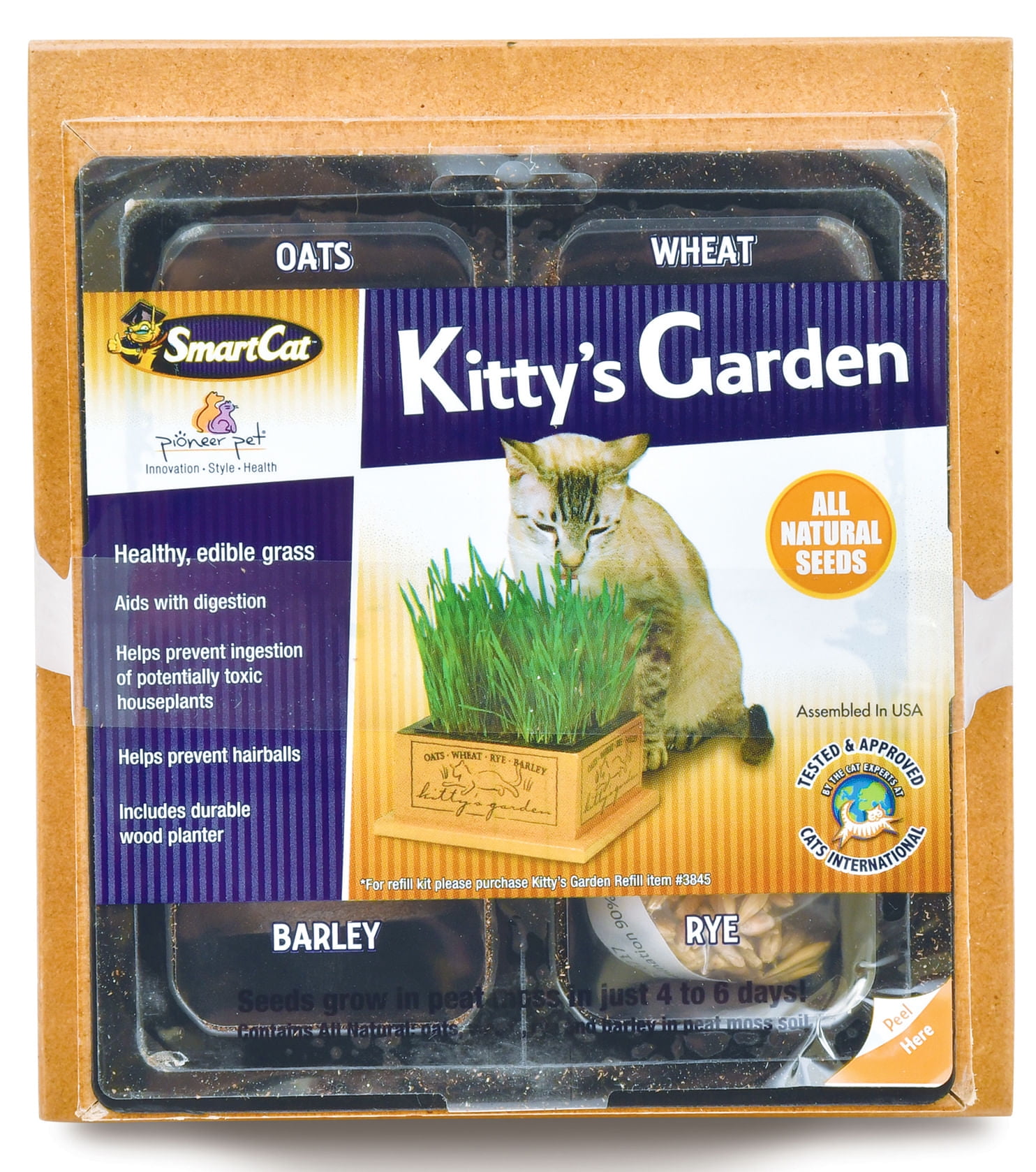 Pioneer Pet Kittys Garden in Wooden Box - 1 count