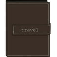 thumbnail image 1 of Pioneer Photo Album 4"X6", 1-Up, 36 Pocket Expressions Embroidered Magnetic Strap Album Dark Brown "Travel", 1 of 4