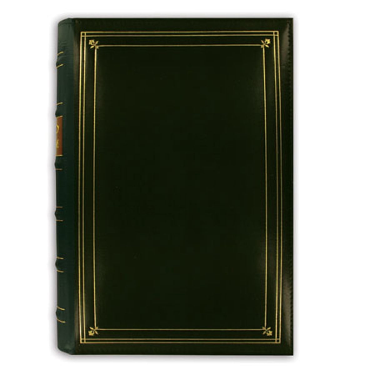 Pioneer Photo Album Bonded Leather Bi-Directional Memo 3 Ring Photo Album, Holds 204 4x6" Photos, 3 Per Page, Hunter Green