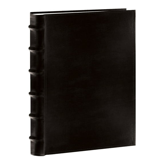 Pioneer Photo Album CLB-346 Sewn Bonded Leather BookBound Bi-Directional Photo Album, Holds 300 4x6" Photos, 3 Per Page, Color: Black