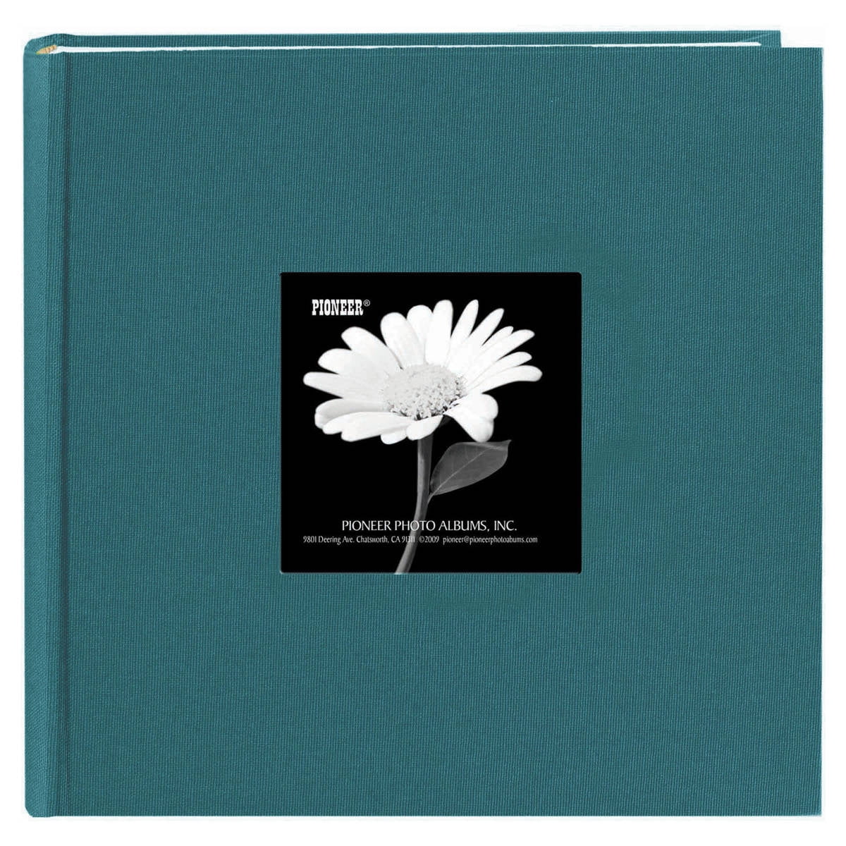 Majestic Teal Fabric Photo Album with Leatherette Frame Cover