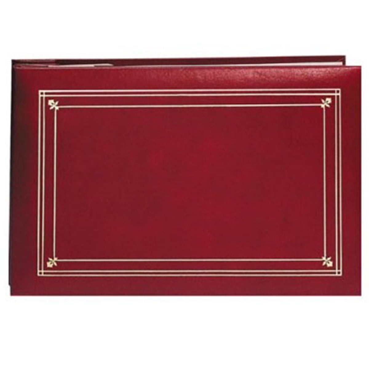 Pioneer Photo Album Family Memory Album with Solid Color Cover, 5x7" Scrapbook with 10 E-Z Load Archival Pages & Inserts, Burgundy Covers
