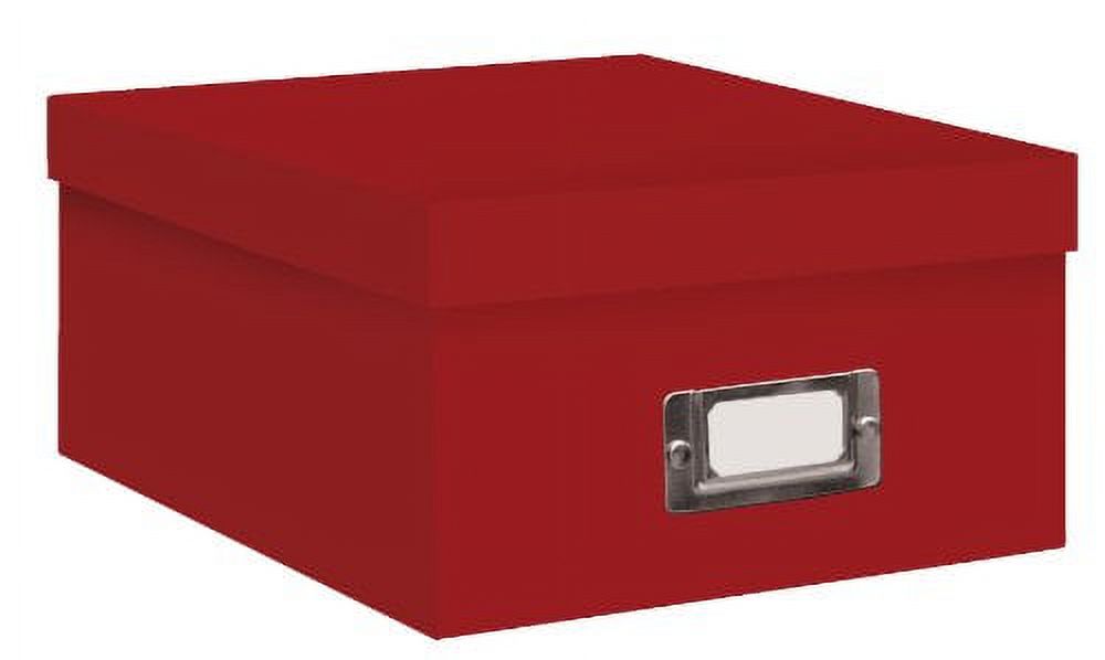 Pioneer Photo Album B-1 Photo/Video Storage Box - Holds 1100 Photos/10 VHS Videos, Bright Red