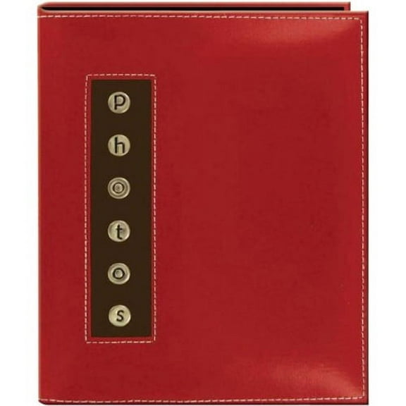 Pioneer Photo Albums CMB46-R Acid Free 4X6 Sewn Leatherette Cover Brag Book (Red, Holds 36)