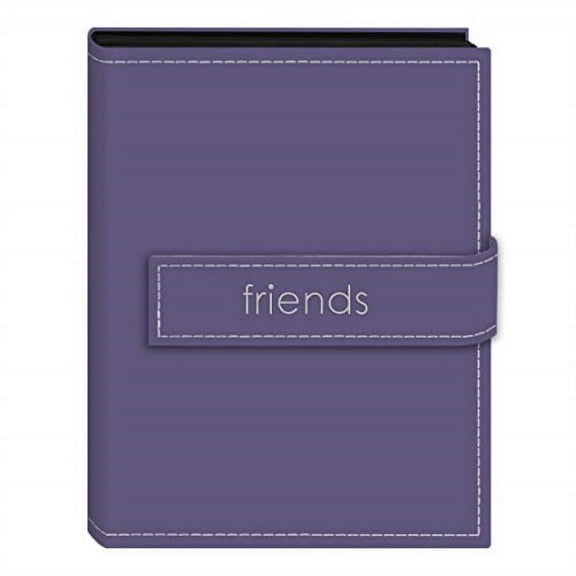 Pioneer Photo Albums EXP-46/LF Pioneer Embroidered Magnetic Strap Sewn Leatherette Cover Mini Photo Album, Friends Lavender